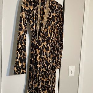 Diane Von Furstenberg wrap leopard print dress